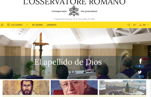 El peri&oacute;dico vaticano L'Osservatore Romano lanza su nuevo dise&ntilde;o visual en internet